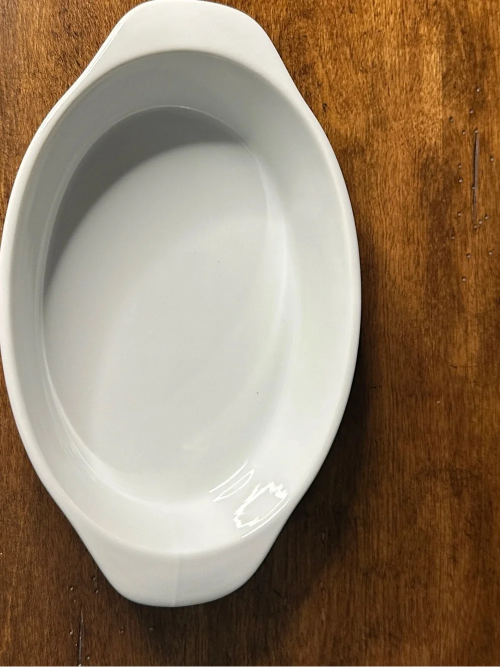Oval Ceramic Baking Dish in White
